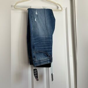 New Lularoe Size 30 Medium Wash Distressed Denim Blue Jeans